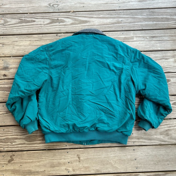 Vintage 80s/90s Eddie Bauer Fleece Lined Zip Up Windfoil Jacket USA Made Size L - Picture 4 of 5